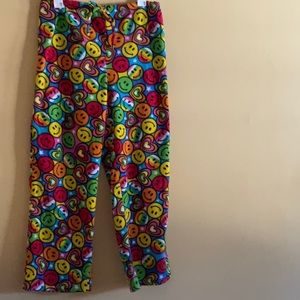 Beeposh smiley face & hearts pj bottoms